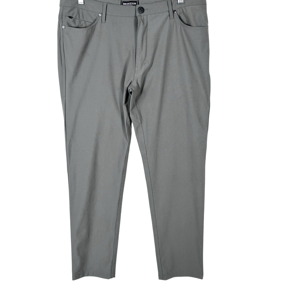 Bronxton CrossTech Mens Performance stretch Pants‎ Gray Straight Leg Size 34x30